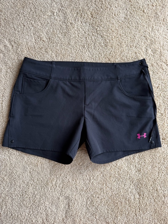 Under Armour Pants - Under Armour HeatGear Shorts Women MD Black Athletic Workout Running